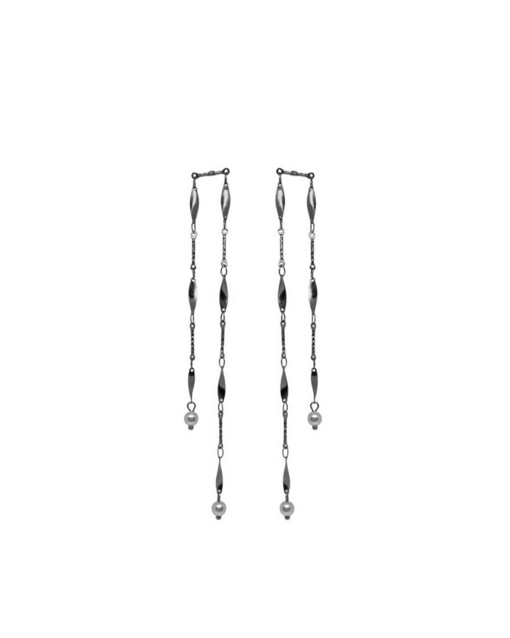 Pendientes Double Pearl Chain (Par)