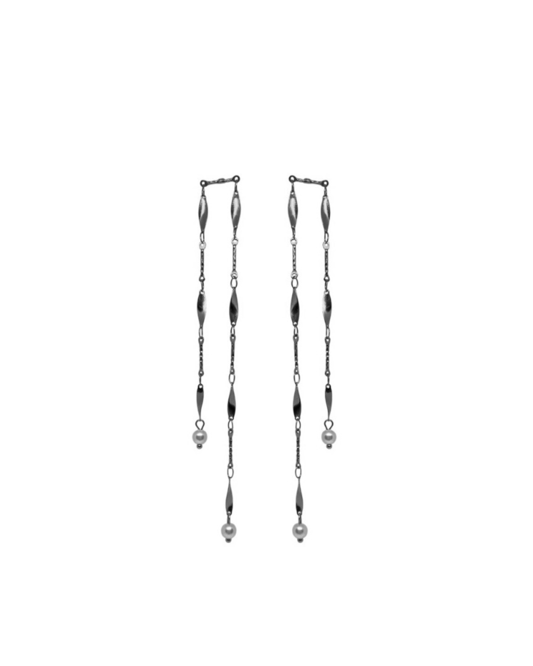 Pendientes Double Pearl Chain (Par)