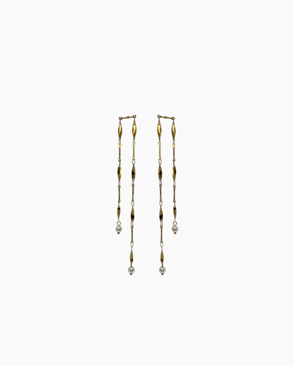 Pendientes Double Pearl Chain (Par)