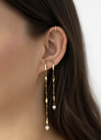 Pendientes Double Pearl Chain (Par)