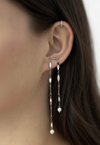 Pendientes Double Pearl Chain (Par)